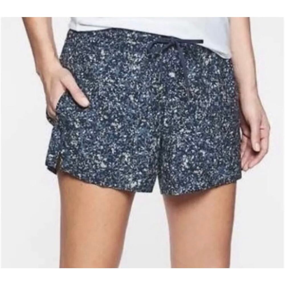 Athleta Women's Printed Baja Shorts Elastic Waist Vacation Multicolor Size 0